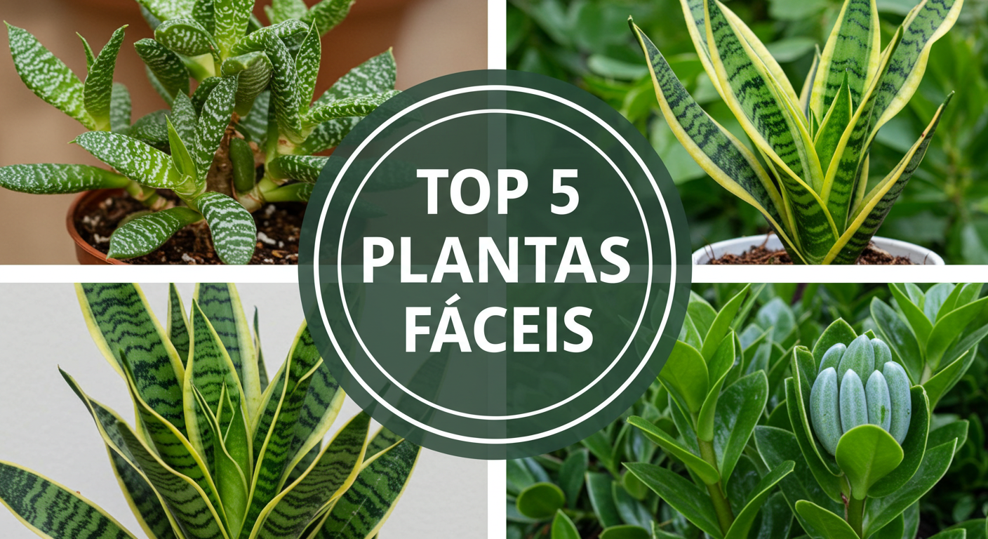 As 5 Plantas Mais Fáceis de Cuidar para Iniciantes em Apartamento (Guia Completo)